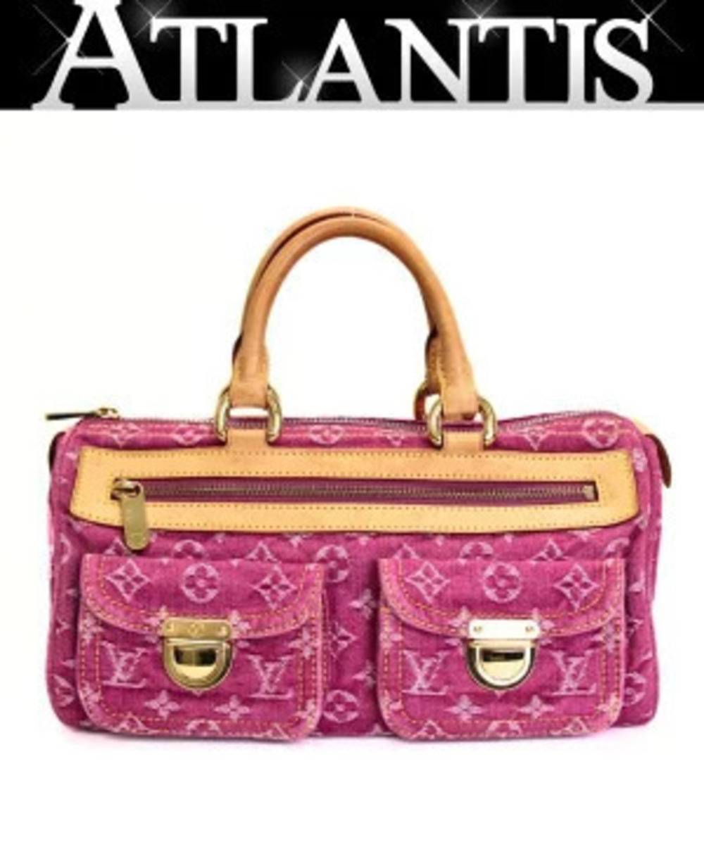 Louis Vuitton Neo Speedy Handbag Monogram Denim Pink